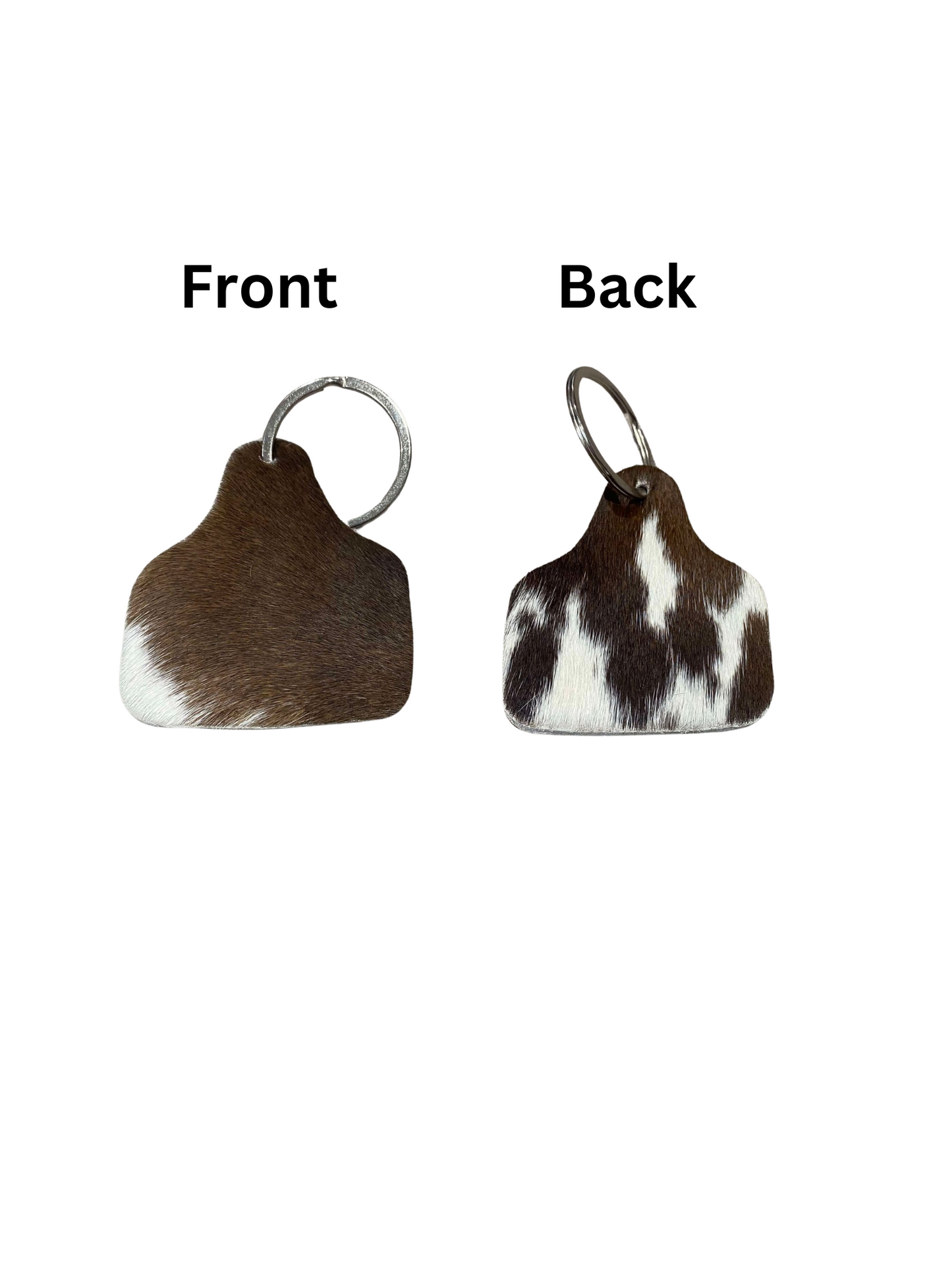 Cow tag Cowhide keyrings (multiple choices)