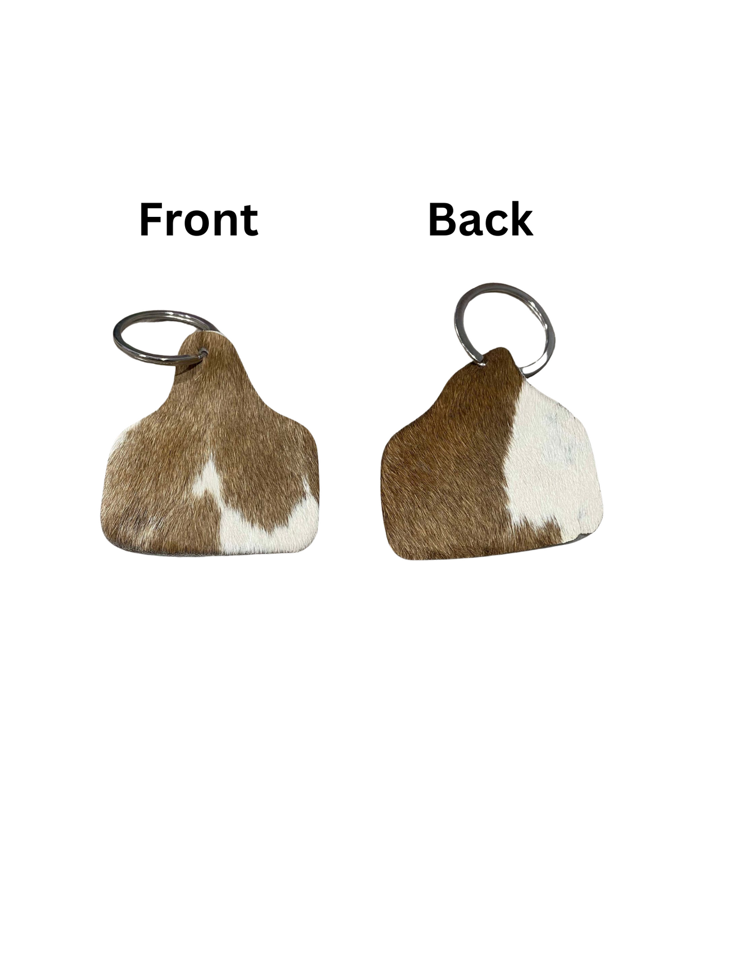 Cow tag Cowhide keyrings (multiple choices)