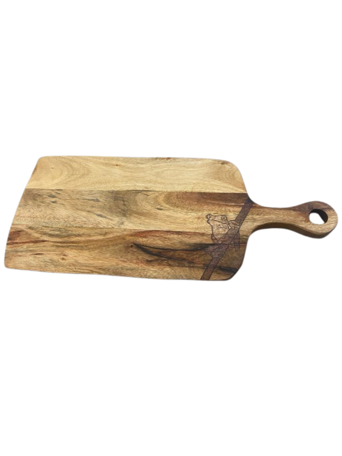 Small Acacia Board with frog design