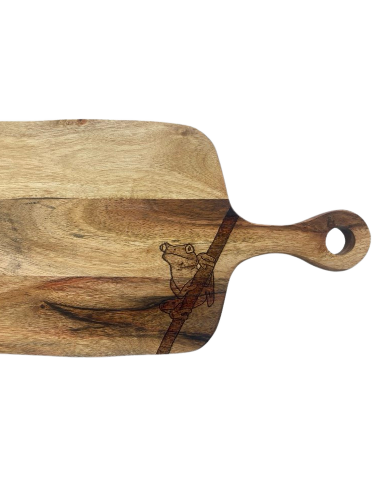 Small Acacia Board with frog design