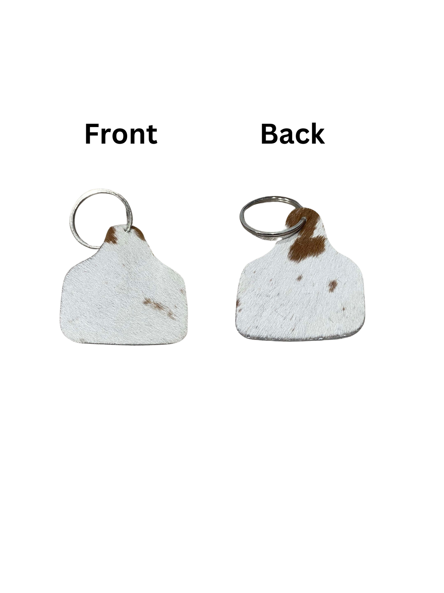 Cow tag Cowhide keyrings (multiple choices)