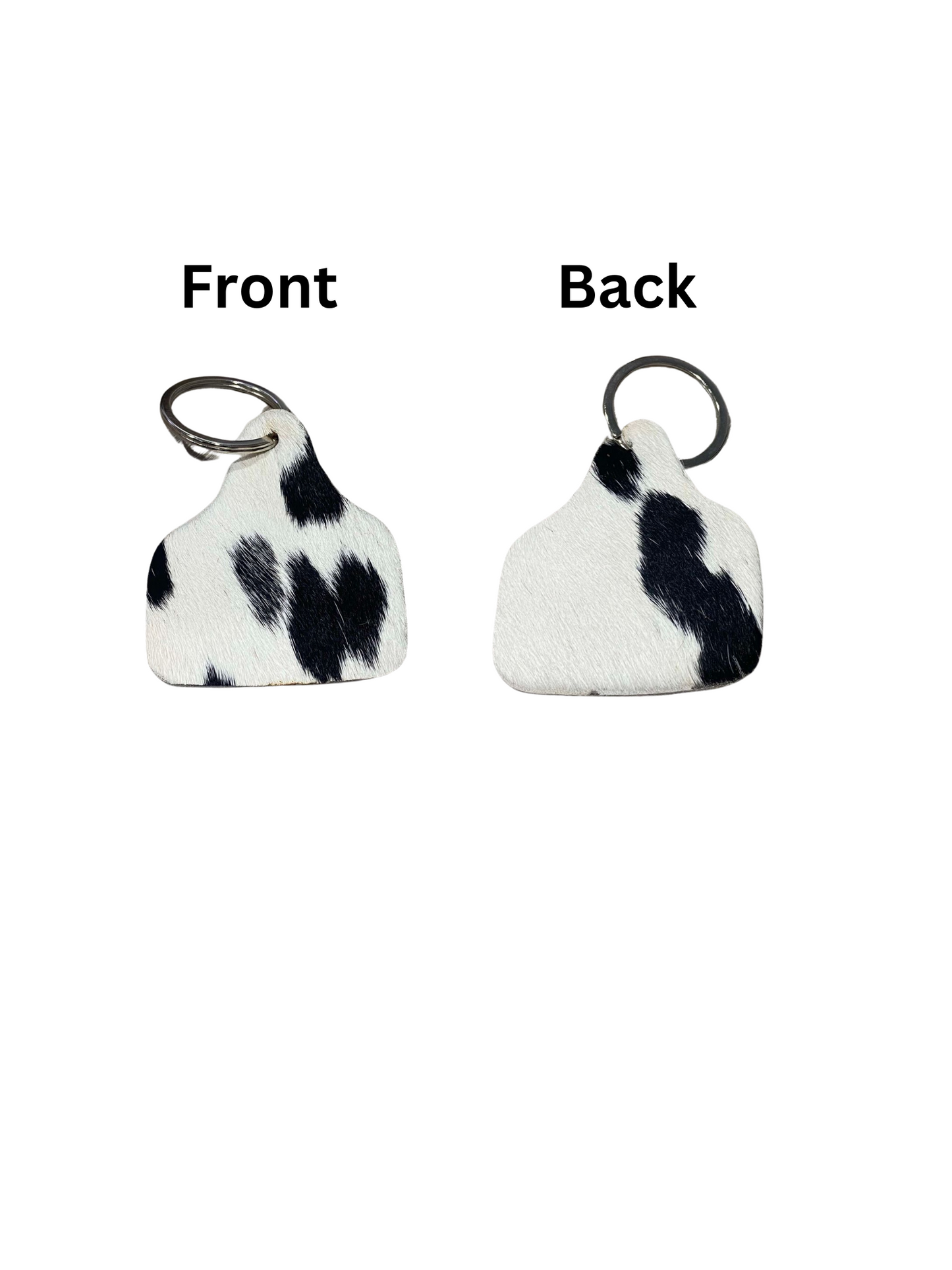 Cow tag Cowhide keyrings (multiple choices)