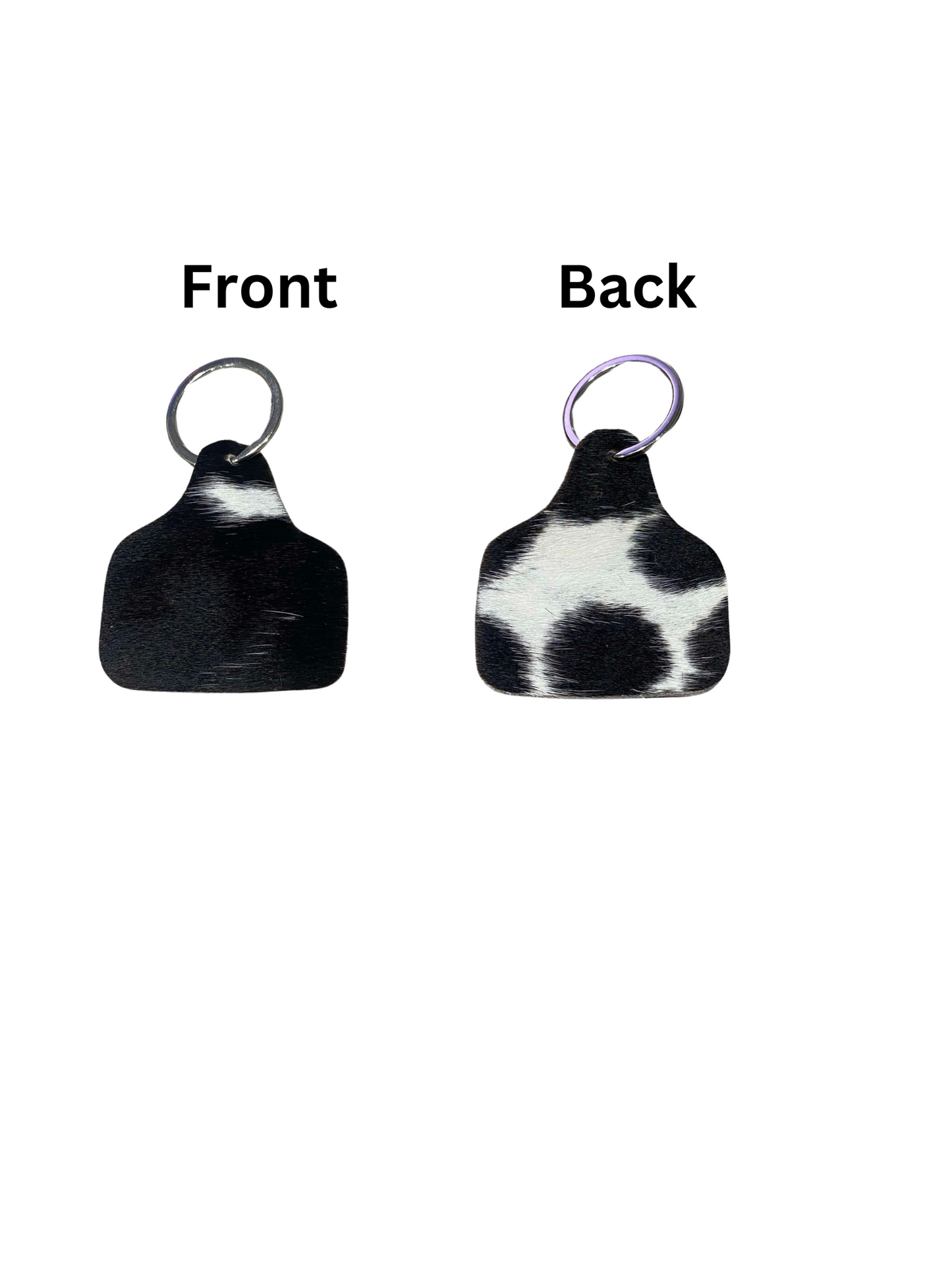 Cow tag Cowhide keyrings (multiple choices)