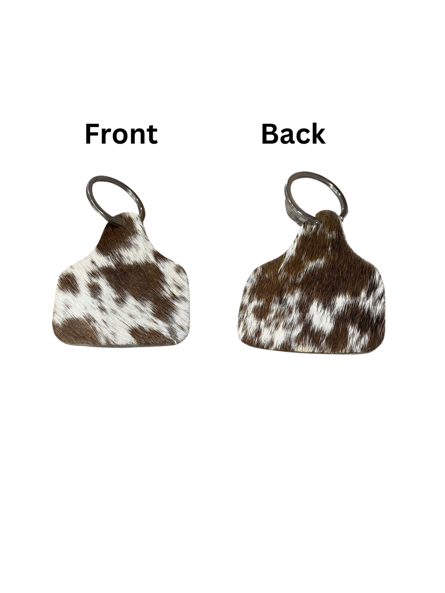 Cow tag Cowhide keyrings (multiple choices)