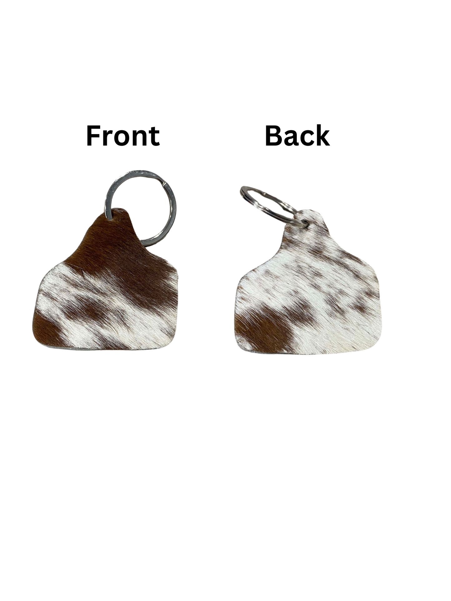 Cow tag Cowhide keyrings (multiple choices)