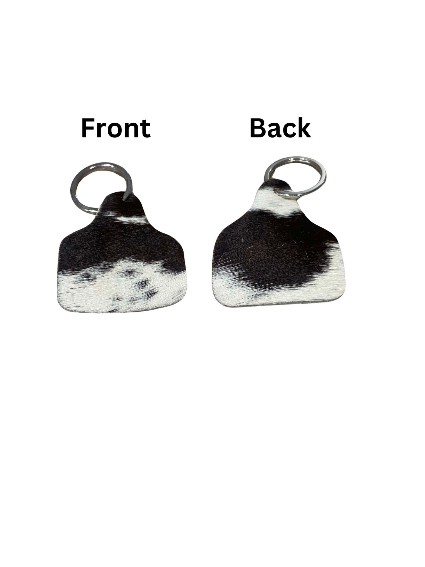 Cow tag Cowhide keyrings (multiple choices)