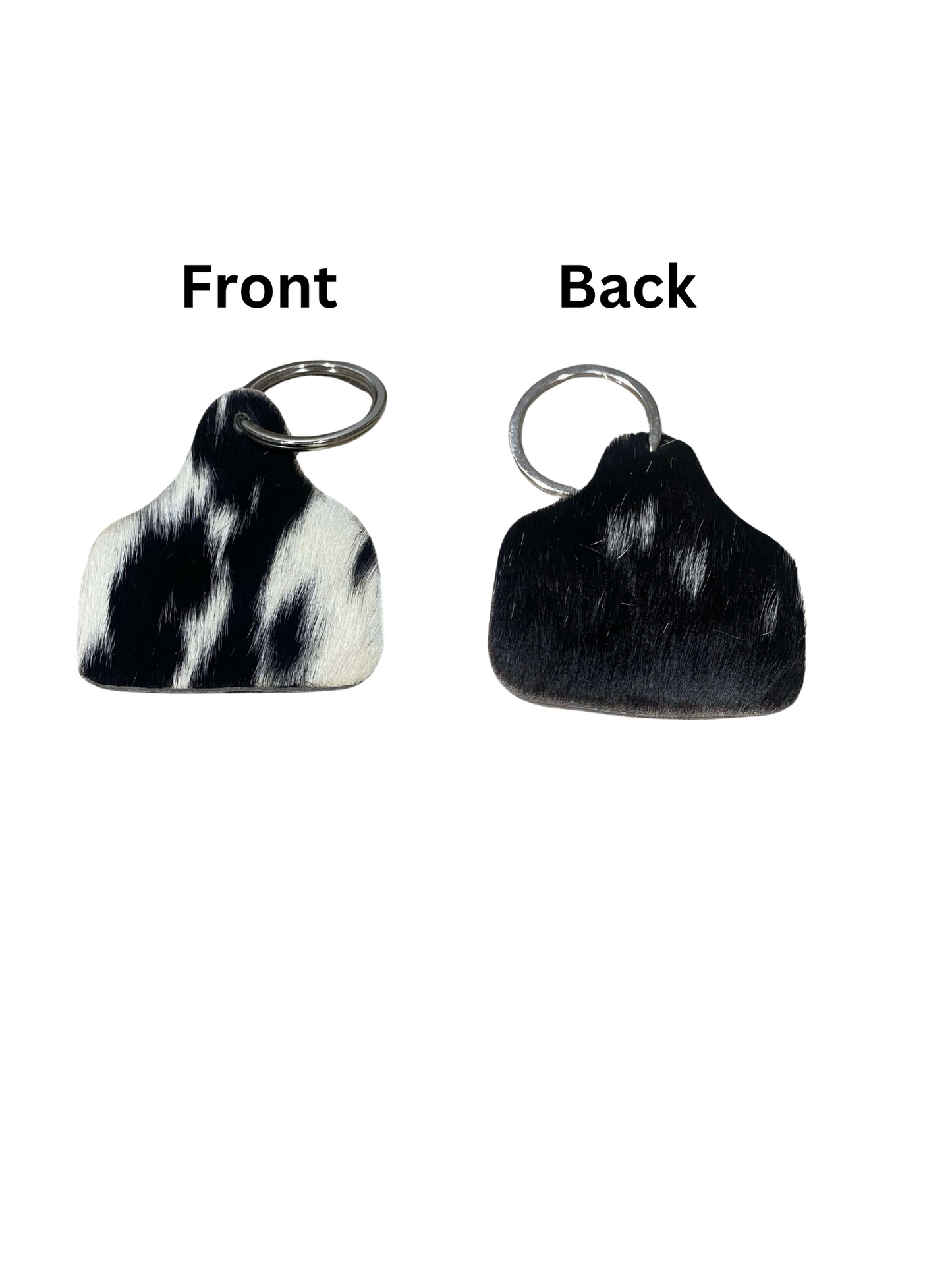 Cow tag Cowhide keyrings (multiple choices)