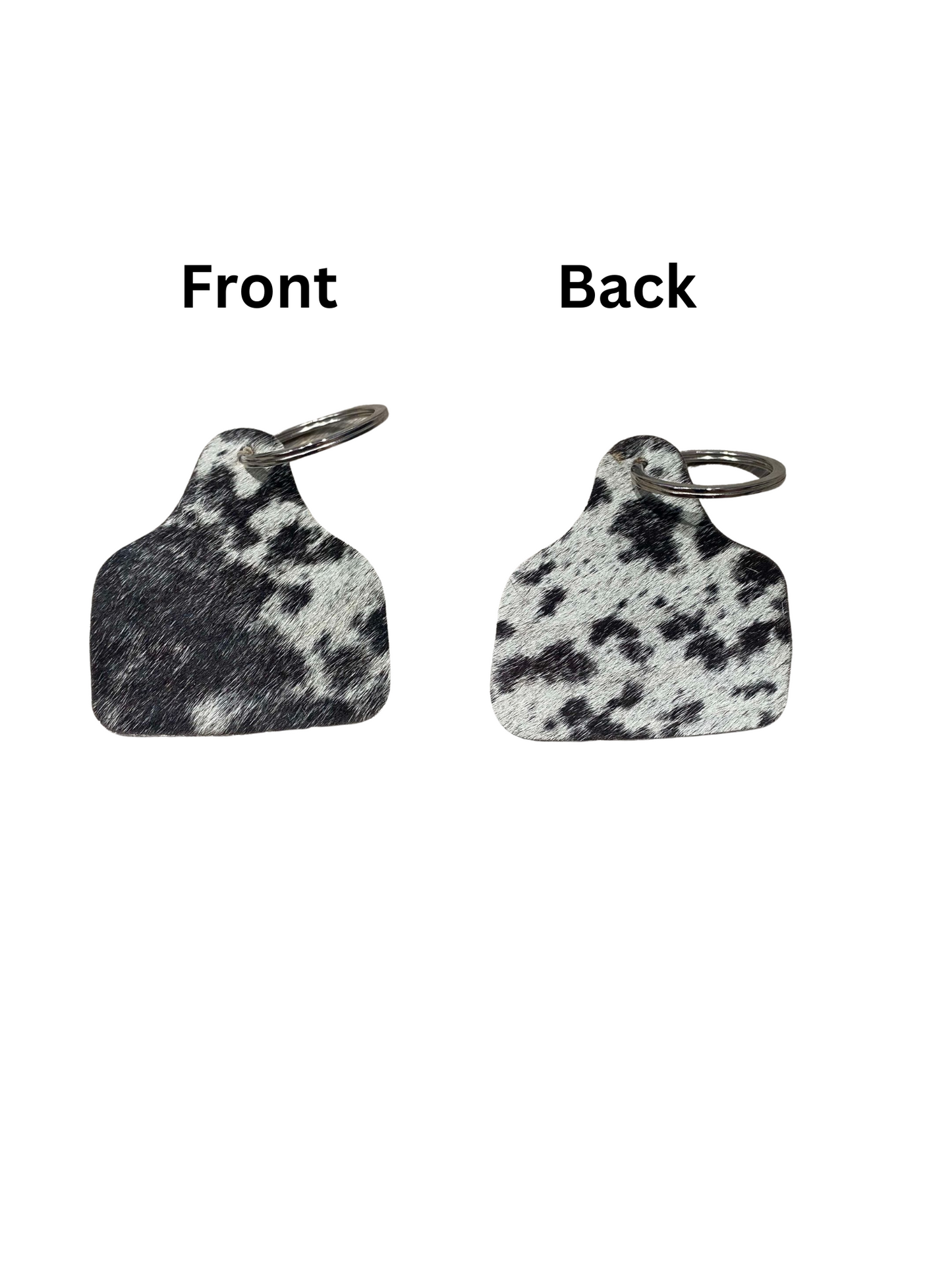 Cow tag Cowhide keyrings (multiple choices)